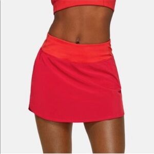 Outdoor Voices Exercise 3" Skort in Red Size Medium Skirt Shorts Phone Pocket